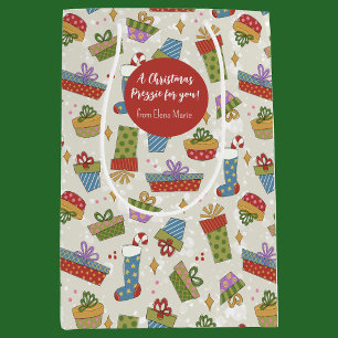 Kute Colorful Presenter jul Gift Bag