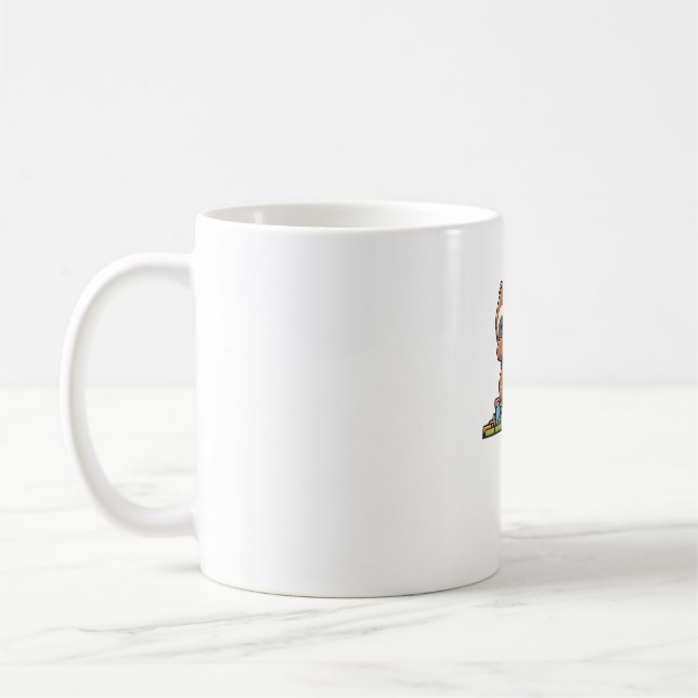 Kute Dabbing Sloth Autism Awareness Autistic Kids Kaffemugg (Vänster)