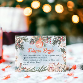 Kute Djur Vinterjul - dagsknappen Tilläggskort