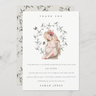 Kute Elegant förväntar sig att kvinnor ska äta bab Tack Kort