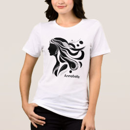 Kute enkel design Vita, svarta, vita, Mamma T Shirt