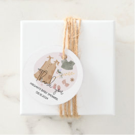 Kute, enkla kläder, Rosa, babykläder, Tack Gåvor Etiketter