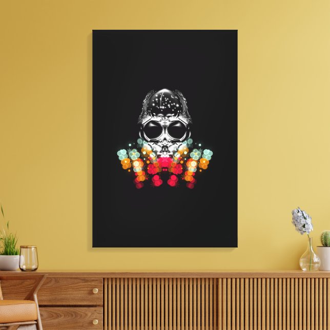 Kute Fall Spider med avdroppshatt Canvastryck (Insitu (Vardagsrum))