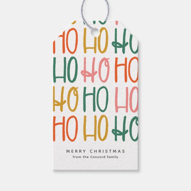 Kute, färglös personlig Jul-helgdag Presentetikett (Framsidan)