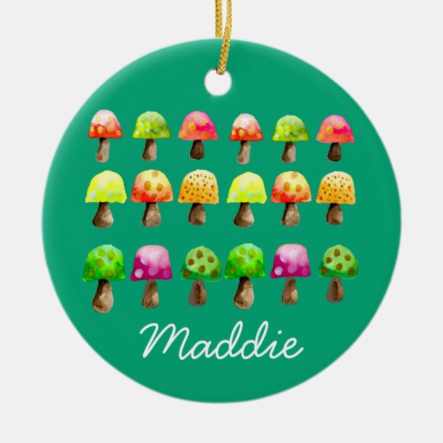 Kute, färglös svamp, keramiska prydnadsföremål julgransprydnad keramik (Framsidan)