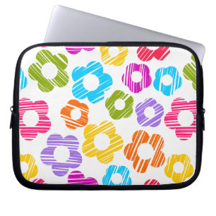 Kute, färglöst, gigantiskt blommönster laptop sleeve
