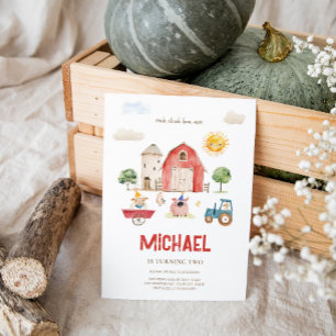 Kute Farm Birthday-inbjudan Inbjudningar