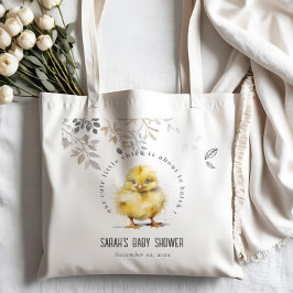 Kute Farm Chick Vattenfärgad Blommigt Babykläder Tygkasse