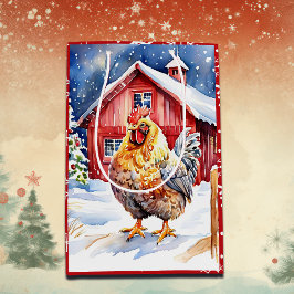 Kute Festive Chicken-jul