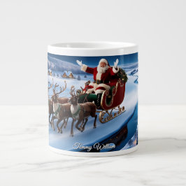 Kute Festive-Vintage, traditionell jul Jumbo Mugg