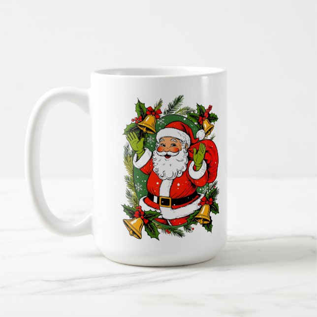 Kute Festive-Vintage, traditionell jul Kaffemugg (Vänster)