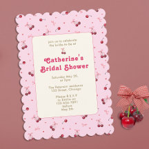 Kute Girly Rosa Red Cherries Hearts Bows