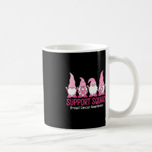 Kute Gnome Support Squad Breast Cancer Awareness Kaffemugg