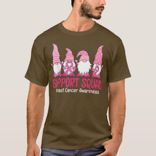 Kute Gnome Support Squad Breast Cancer Awareness T Shirt