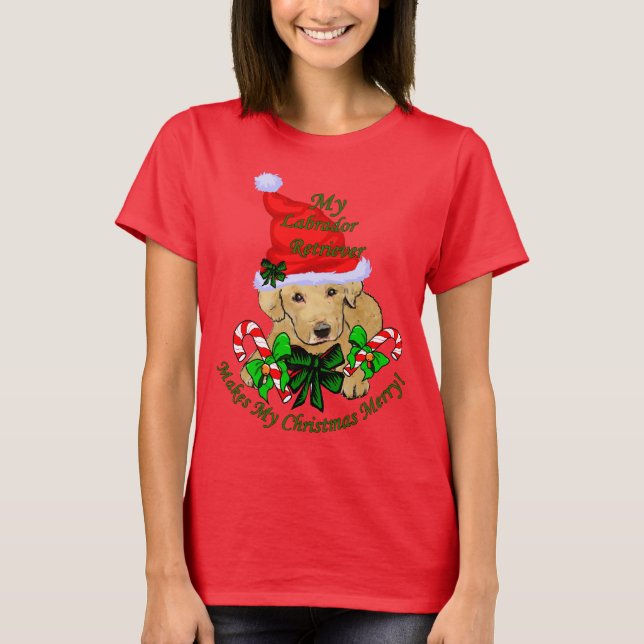 Kute, Gul lab marionettjul T Shirt (Framsida)