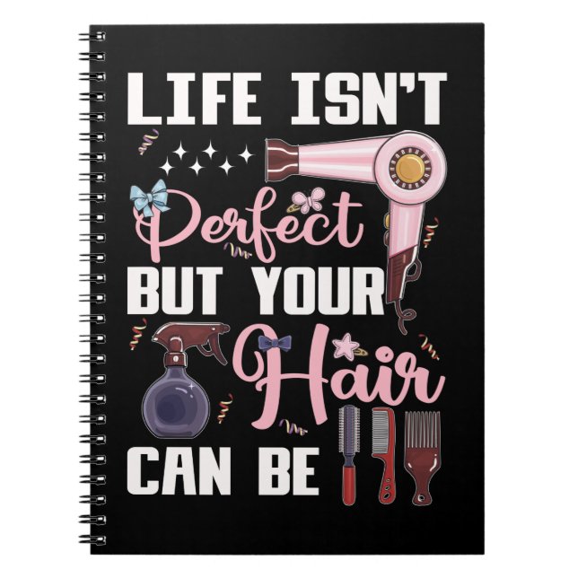 Kute Hair Stylist Motivation Hairdresser Anteckningsbok (Framsidan)