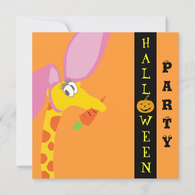 Kute Halloween-inbjudningskort - Anpassade Inbjudningar (Framsida)