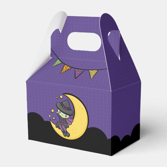 Kute Halloween Witch Presentaskar (Framsidan Sidan)