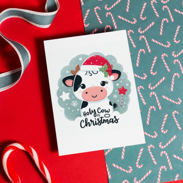 Kute "Heliga Cow its jul Cow Cow" Kort (Skapare uppladdad)