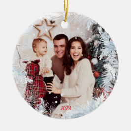 Kute helvit jul julgransprydnad keramik