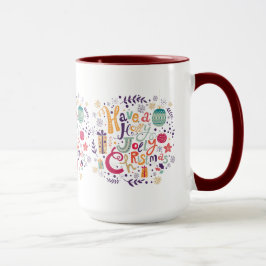 Kute Holly Jolly Retro-jultextdesign Mugg