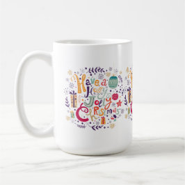 Kute Holly Jolly Retro-jultextdesign Mugg