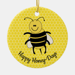 Kute Honungsbin Jul Ornament Lycklig Honungsdagar