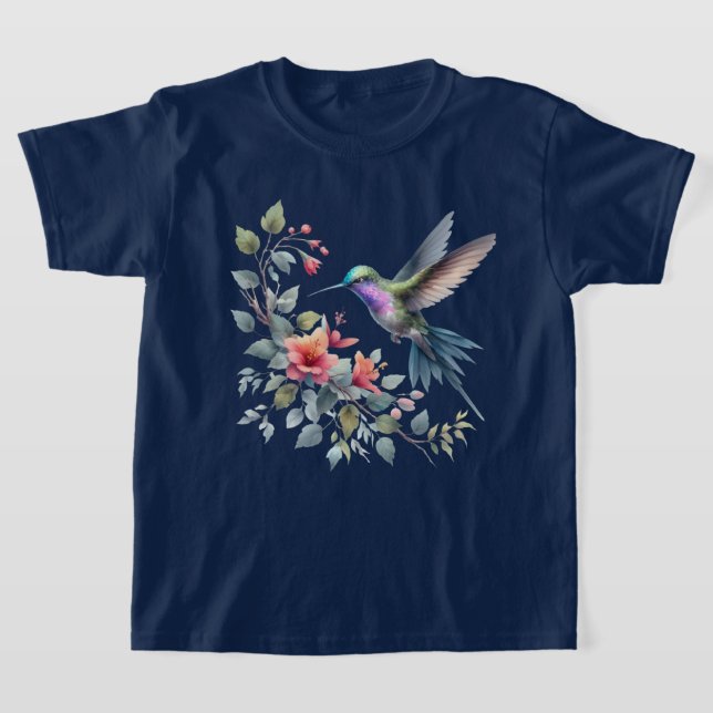 Kute hummingbird älskare flickor t shirt (Laydown)
