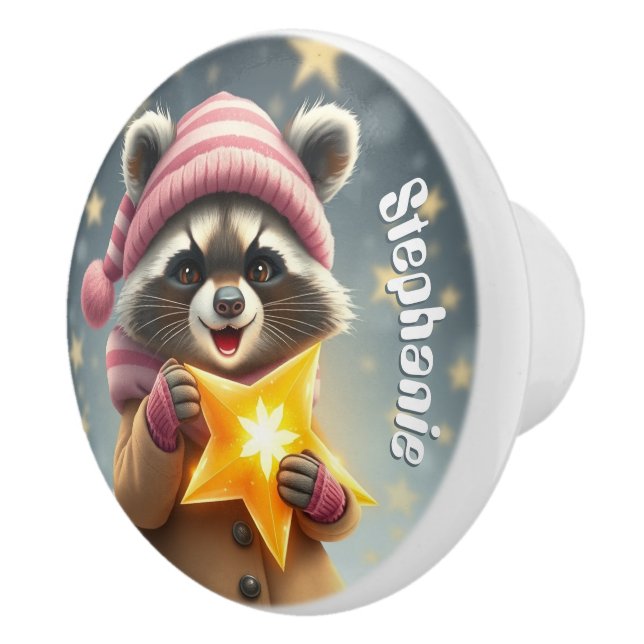 Kute i rosa hatt och stjärna i eget namn knopp (Höger)