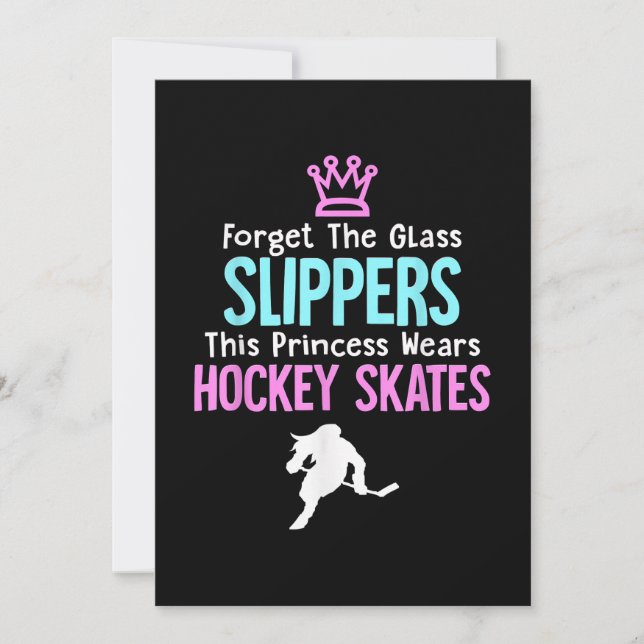 Kute Ice Hockey Girls Gift Women Quote Julkort (Framsida)