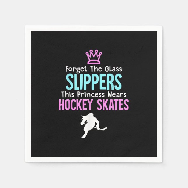 Kute Ice Hockey Girls Gift Women Quote Pappersservett (Framsidan)