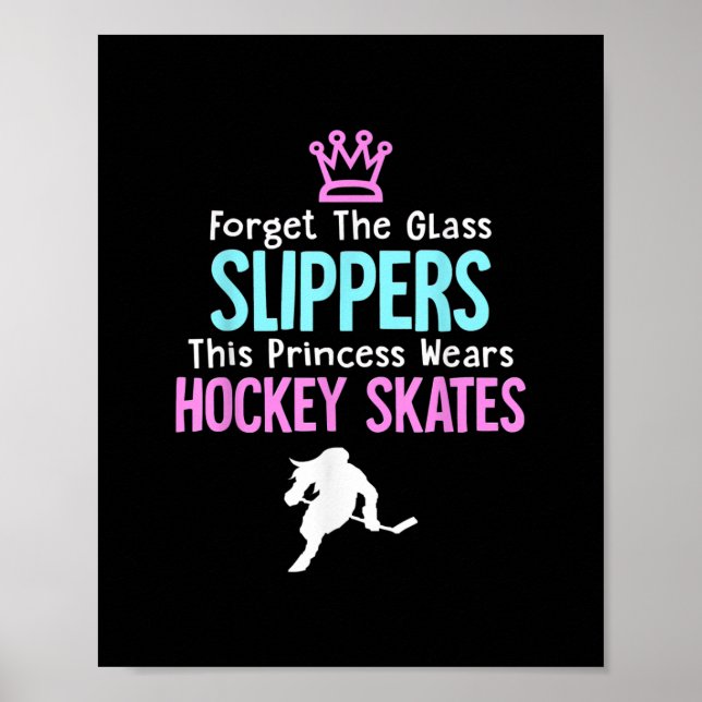 Kute Ice Hockey Girls Gift Women Quote Poster (Framsidan)
