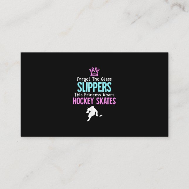 Kute Ice Hockey Girls Gift Women Quote Visitkort (Framsida)