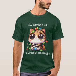Kute Jul Catangängen i julklapp Ljus lustig T Shirt