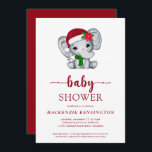 Kute jul, elefant, babyskor inbjudningar<br><div class="desc">Kute jul,  elefant,  babykläder,  inbjudan med en vacker baby-elefant i en söt julhatt med rött och grönt. Perfekt till vintern eller helgdag Baby duschar! Kontakta oss på cedarandstring@gmail.com om du behöver hjälp med designen eller matchande produkter.</div>