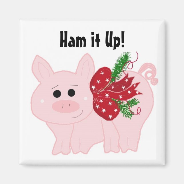 Kute jul Gris - Ham! Magnet (Framsidan)