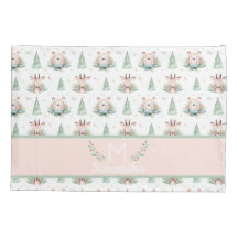 Kute Jul Helgdag Bear & Hjort Monogram