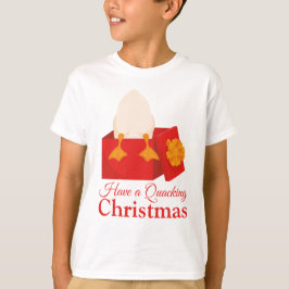 Kute jul Humor lustig orange Anka i röd låda T Shirt