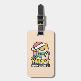 Kute Jul-Hund - Yappy Howlidays Bagagebricka