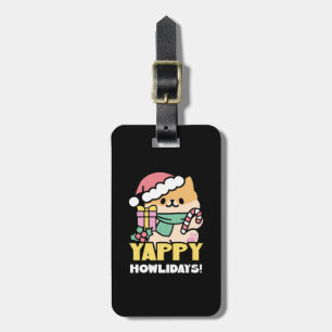 Kute Jul-Hund - Yappy Howlidays Bagagebricka