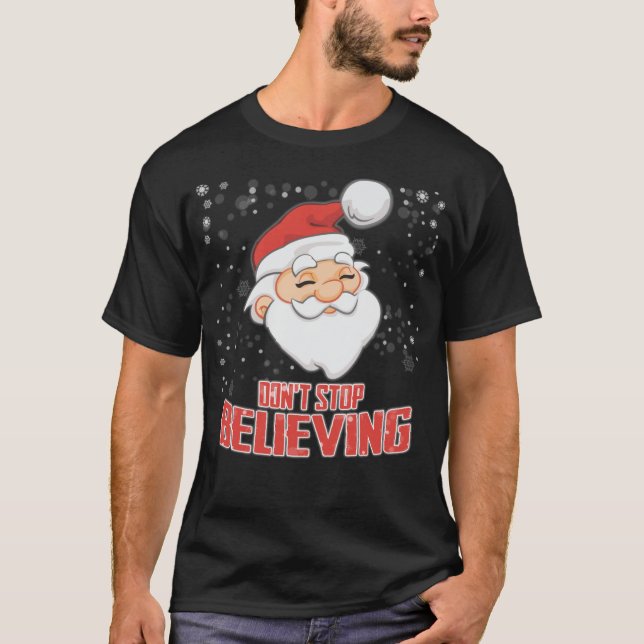 Kute Jul - Julafton del av familjen Snö - Ljudig S T Shirt (Framsida)
