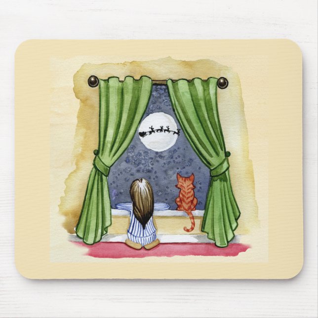 Kute jul, Kväll, underkläder och Kattunge, vattenf Musmatta (Framsidan)