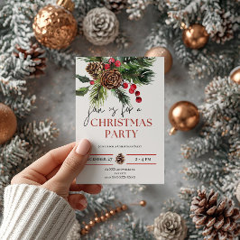 Kute Jul - ljus Julfest - julbalk Inbjudningar