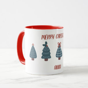 Kute Jul med hand plockade Julgranar Mugg