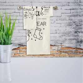 Kute Jul - minimalistiskt dockat Towel-badset