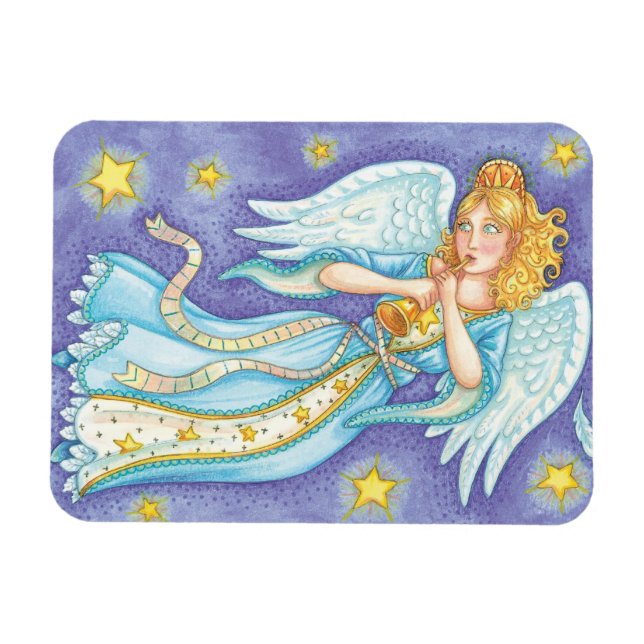 Kute Jul, musician Angel spelar hennes horn Magnet (Horisontell)