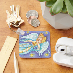 Kute Jul, musician Angel spelar hennes horn Nyckelring