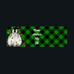 Kute Jul Penguin Festive Arktiska djur Returadress Etikett<br><div class="desc">Fint festivt pingvinillustration med julljus! - roligtens grönt var Helgdag juldesign - anpassadet!</div>