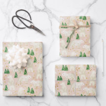 Kute Jul-Polarna Bears i Evergreen Forest