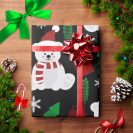 Kute Julbår och Helgdag Träd Presentpapper